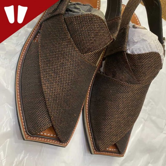 Stylish Waistcoat (material) Peshawari Chappal - Handmade Stylish Waistcoat (material) Peshawari Chappal - Handmade