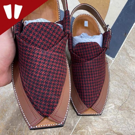Stylish Waistcoat (material) Peshawari Chappal - Handmade - Peshawari Sandal Stylish Waistcoat (material) Peshawari Chappal - Handmade - Peshawari Sandal