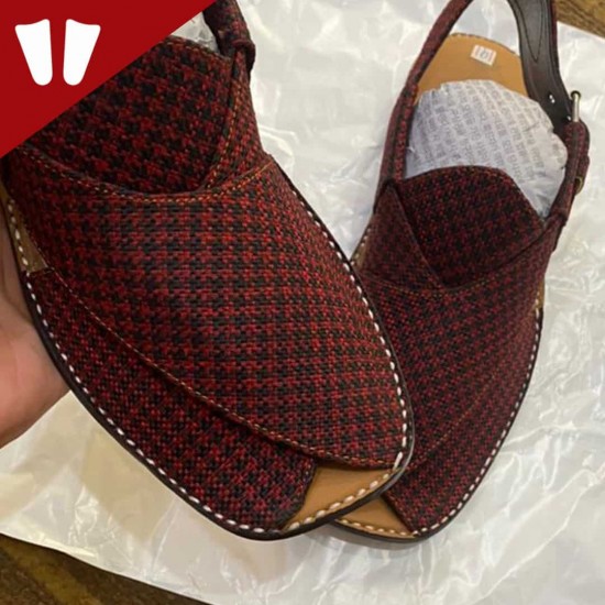 Stylish Waistcoat (material) Peshawari Chappal - Handmade Peshawari Sandal Stylish Waistcoat (material) Peshawari Chappal - Handmade Peshawari Sandal