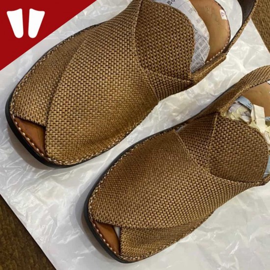Stylish Waistcoat (material) Peshawari Chappal - Handmade Peshawari Sandal - Chocolate Stylish Waistcoat (material) Peshawari Chappal - Handmade Peshawari Sandal - Chocolate
