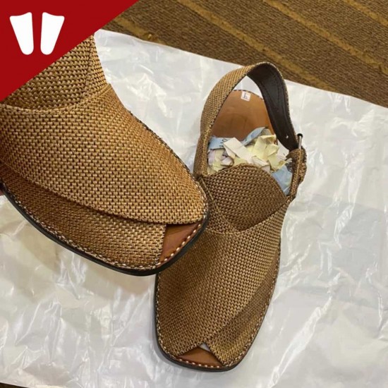 Stylish Waistcoat (material) Peshawari Chappal - Handmade Peshawari Sandal - Chocolate Stylish Waistcoat (material) Peshawari Chappal - Handmade Peshawari Sandal - Chocolate