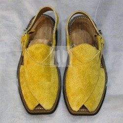 Sabar (suede) Peshawari Chappal - Pure Leather - Handmade
