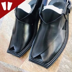 Peshawari Chappal - Pure Leather - Handmade - (T - Shape)