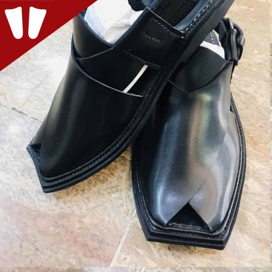 Peshawari Chappal - Pure Leather - Handmade - (T - Shape)