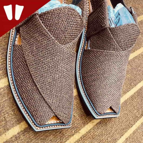 Stylish Waistcoat (material) Peshawari Chappal - Handmade Peshawari Sandal - chocolate Stylish Waistcoat (material) Peshawari Chappal - Handmade Peshawari Sandal - chocolate