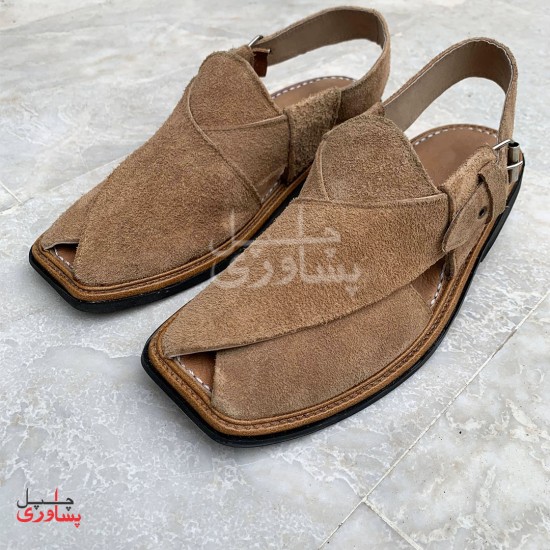 Sabar (suede) Peshawari Chappal - Pure Leather - Handmade