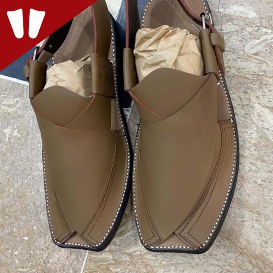 Peshawari Chappal - Pure Leather Peshawari Sandal - Handmade -  Side Strip
